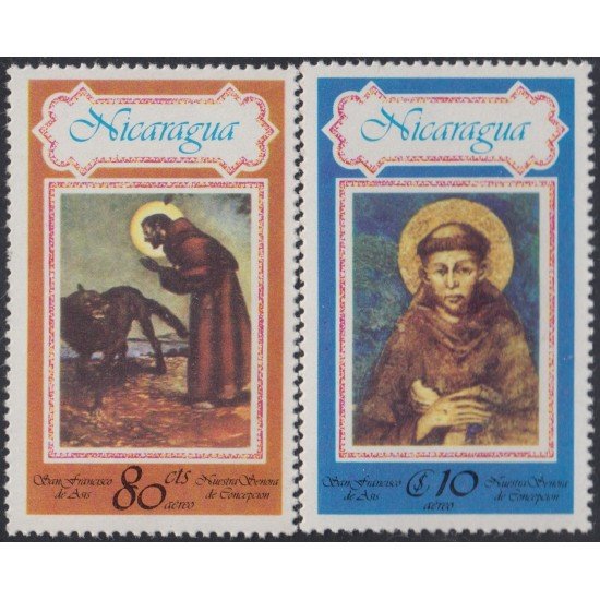 Nicaragua A- 905/06 1978 San Francisco de Asís Nuestra Señora de la Concepción MNH Nicaragua A- 905/06 1978 San Francisco de Asís Nuestra Señora de la Concepción MNH