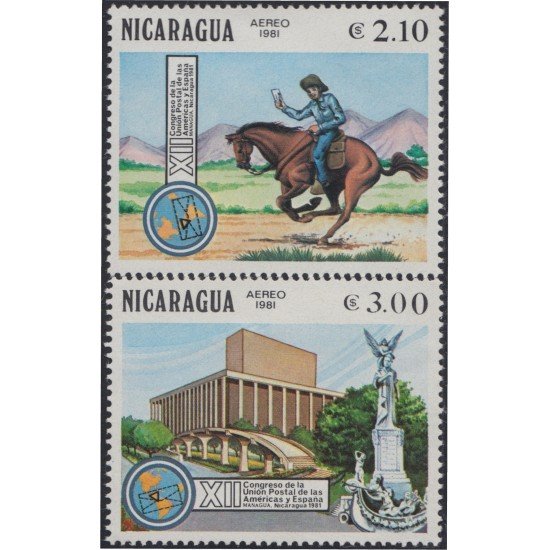Nicaragua A- 963/64 1981 12º Congreso de la UPAE MNH Nicaragua A- 963/64 1981 12º Congreso de la UPAE MNH