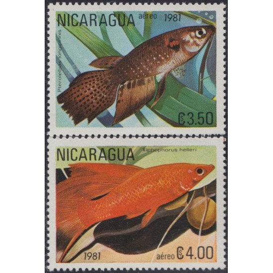 Nicaragua A- 965AB 1981 Peces tropicales Fishes MNH Nicaragua A- 965AB 1981 Peces tropicales Fishes MNH