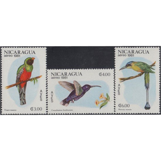 Nicaragua A- 966/68 1981 Fauna Pájaros Birds MNH Nicaragua A- 966/68 1981 Fauna Pájaros Birds MNH