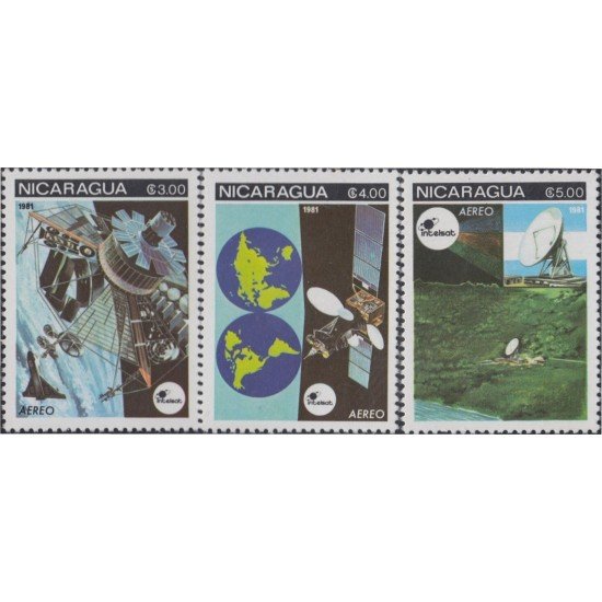 Nicaragua A- 969/71 1981 Telecomunicaciones Internacionales por Satélites MNH Nicaragua A- 969/71 1981 Telecomunicaciones Internacionales por Satélites MNH