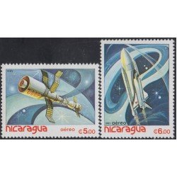 Nicaragua A- 979/80 1982 Cohetes espaciales Satélites MNH Nicaragua A- 979/80 1982 Cohetes espaciales Satélites MNH