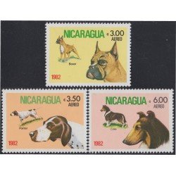 Nicaragua A- 981/83 1982 Perros de raza Dogs MNH Nicaragua A- 981/83 1982 Perros de raza Dogs MNH