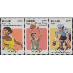 Nicaragua A- 1015/17 1983 Juegos Olímpicos de Verano en Los Ángeles 1984 MNH