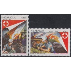 Nicaragua A- 1025/26 1983 Cruz Roja MNH Nicaragua A- 1025/26 1983 Cruz Roja MNH