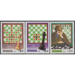Nicaragua A- 1033/35 1983 Juegos Ajedrés MNH Nicaragua A- 1033/35 1983 Juegos Ajedrés MNH