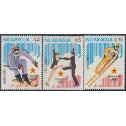 Nicaragua A- 1050/52 1984 Juegos Olímpicos de Invierno en Sarajevo MNH Nicaragua A- 1050/52 1984 Juegos Olímpicos de Invierno en Sarajevo MNH