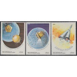 Nicaragua A- 1059/61 1984 Día de la Cosmonaútica. Aniversarios MNH Nicaragua A- 1059/61 1984 Día de la Cosmonaútica. Aniversarios MNH