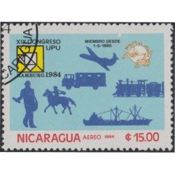 Nicaragua A- 1068 1984 19º Congreso de la UPU en Hamburgo Usado Nicaragua A- 1068 1984 19º Congreso de la UPU en Hamburgo Usado