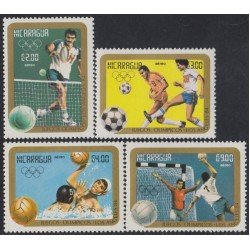 Nicaragua A- 1069/72 1984 Juegos Olímpicos de Verano en Los ángeles Tennis Fútbol MNH Nicaragua A- 1069/72 1984 Juegos Olímpicos de Verano en Los ángeles Tennis Fútbol MNH