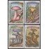 Nicaragua A- 1085/88 1985 Flora Champiñones MNH