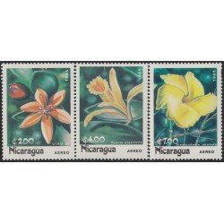 Nicaragua A- 1090/92 1985 Flores locales Flowers MNH Nicaragua A- 1090/92 1985 Flores locales Flowers MNH