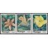 Nicaragua A- 1090/92 1985 Flores locales Flowers MNH