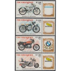 Nicaragua A- 1093/96 1985 Centenario de la motocicleta MNH Nicaragua A- 1093/96 1985 Centenario de la motocicleta MNH
