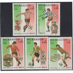 Nicaragua A- 1126/30 1985 Mexico 86 Copa del Mundo de Fútbol MNH Nicaragua A- 1126/30 1985 Mexico 86 Copa del Mundo de Fútbol MNH