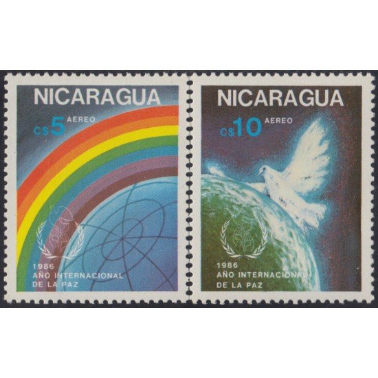 Nicaragua A- 1149/50 1986 Año Internacional de la Paz MNH Nicaragua A- 1149/50 1986 Año Internacional de la Paz MNH