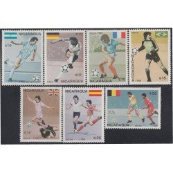Nicaragua A- 1158/64 1986 Mexico 86 Copa del mundo de fútbol MNH Nicaragua A- 1158/64 1986 Mexico 86 Copa del mundo de fútbol MNH