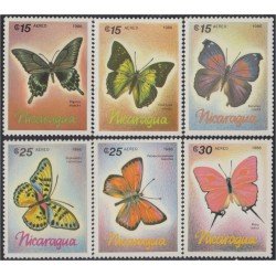 Nicaragua A- 1165/70 1986 Mariposas Butterflies MNH Nicaragua A- 1165/70 1986 Mariposas Butterflies MNH