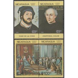 Nicaragua A- 1171/74 1986 500º Aniversario del descubrimiento de América por Cristóbal Colón MNH Nicaragua A- 1171/74 1986 500º Aniversario del descubrimiento de América por Cristóbal Colón MNH