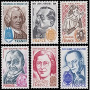 France Francia 2029/32B 1979 Personajes célebres MNH France Francia 2029/32B 1979 Personajes célebres MNH