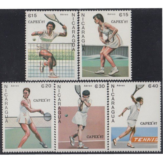 Nicaragua A- 1175/79 1987 Capex 87 Exposición Filatélica Internacional en Toronto MNH Nicaragua A- 1175/79 1987 Capex 87 Exposición Filatélica Internacional en Toronto MNH
