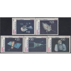 Nicaragua A- 1180/84 1987 Día de la Cosmonautica Satélites MNH Nicaragua A- 1180/84 1987 Día de la Cosmonautica Satélites MNH