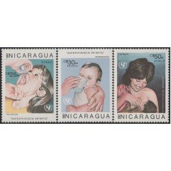 Nicaragua A- 1185/87 1987 Campaña por la supervivencia de la Infancia MNH Nicaragua A- 1185/87 1987 Campaña por la supervivencia de la Infancia MNH