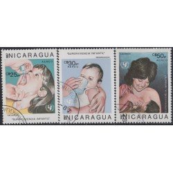 Nicaragua A- 1185/87 1987 Campaña por la supervivencia de la Infancia Usado Nicaragua A- 1185/87 1987 Campaña por la supervivencia de la Infancia Usado