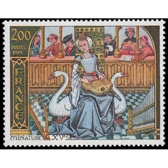 France Francia 2033 1979 Miniarura del S XV sobre la música MNH