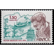 France Francia 2034 1979 100 aniv. del nacimiento del escritor Victor Segalen MNH France Francia 2034 1979 100 aniv. del nacimiento del escritor Victor Segalen MNH