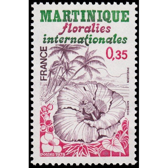 France Francia 2035 1979 Florales internacionales de la Martinica MNH