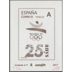 España Spain Grabado 9 Barnafil 2017 25 Aniv. JJOO Barc. 92 Olimpiadas Tirada 50 España Spain Grabado 9 Barnafil 2017 25 Aniv. JJOO Barc. 92 Olimpiadas Tirada 50