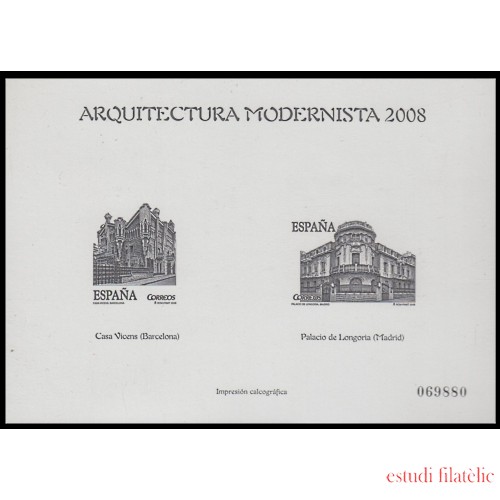 España Spain Prueba de lujo 98a 2008 Arquitectura Modernista 