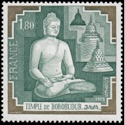 France Francia 2036 1979 Templo deBorobudur en Java MNH France Francia 2036 1979 Templo deBorobudur en Java MNH
