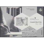 España Spain Prueba de lujo 132 2017 100 años del nacimiento de Camilo José Cela