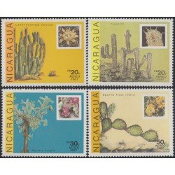 Nicaragua A- 1220/23 1987 Flora Cactus y Flores Flowers MNH Nicaragua A- 1220/23 1987 Flora Cactus y Flores Flowers MNH