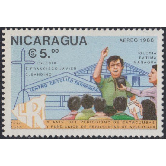 Nicaragua A- 1224 1988 10º Aniversario de la Unión de periodistas nicaraguenses MNH Nicaragua A- 1224 1988 10º Aniversario de la Unión de periodistas nicaraguenses MNH