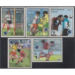 Nicaragua A- 1225/29 1988 Campeonato de Fútbol de Europa en Alemania MNH Nicaragua A- 1225/29 1988 Campeonato de Fútbol de Europa en Alemania MNH