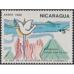 Nicaragua A- 1230 1988 9º Aniversario de la Revolución Popular Sandinista MNH Nicaragua A- 1230 1988 9º Aniversario de la Revolución Popular Sandinista MNH