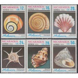 Nicaragua A- 1240/45 1988 Fauna Moluscos MNH Nicaragua A- 1240/45 1988 Fauna Moluscos MNH