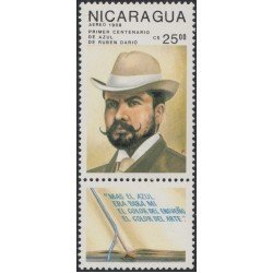 Nicaragua A- 1270A 1988 Centenario de la obra de Rubén Darío Azul MNH Nicaragua A- 1270A 1988 Centenario de la obra de Rubén Darío Azul MNH