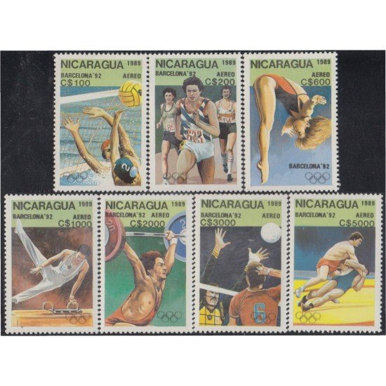 Nicaragua A- 300/06 1989 Barcelona 92 Juegos Olímpicos de Verano Disciplinas deportivas MNH Nicaragua A- 300/06 1989 Barcelona 92 Juegos Olímpicos de Verano Disciplinas deportivas MNH