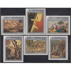 Nicaragua A- 1308/13 1989 Bicentenario de la Revolución Francesa y Philexfrance 89 MNH Nicaragua A- 1308/13 1989 Bicentenario de la Revolución Francesa y Philexfrance 89 MNH