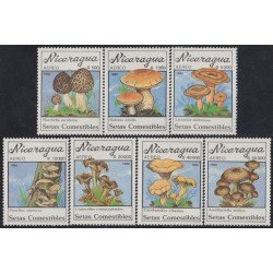 Nicaragua A- 1314/20 1990 Flora Champiñones comestibles MNH Nicaragua A- 1314/20 1990 Flora Champiñones comestibles MNH