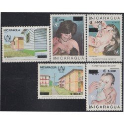 Nicaragua A- 1320A/23 1990 Serie Antigua Timbres aéreos de 1987 MNH Nicaragua A- 1320A/23 1990 Serie Antigua Timbres aéreos de 1987 MNH