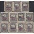 Nicaragua Franqueo Oficial 31/41 1893 Sobrecarga en Carmín MH