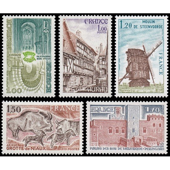 France Francia 2040/44 1979 Serie turística MNH