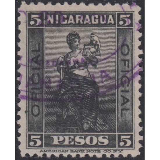 Nicaragua Franqueo Oficial 111 1900 Timbres de 1896 Usado Nicaragua Franqueo Oficial 111 1900 Timbres de 1896 Usado