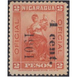 Nicaragua Franqueo Oficial 117 1901 Timbres de 1900 MH