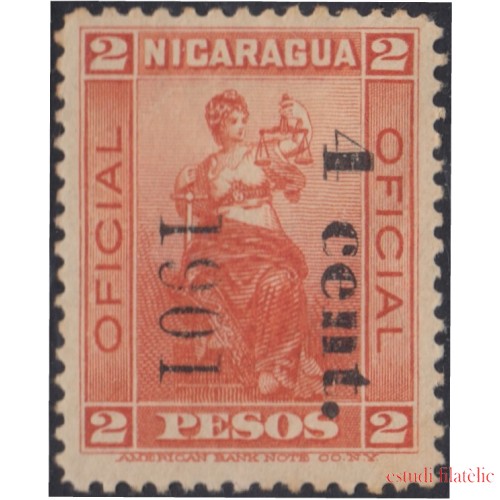 Nicaragua Franqueo Oficial 117 1901 Timbres de 1900 MH